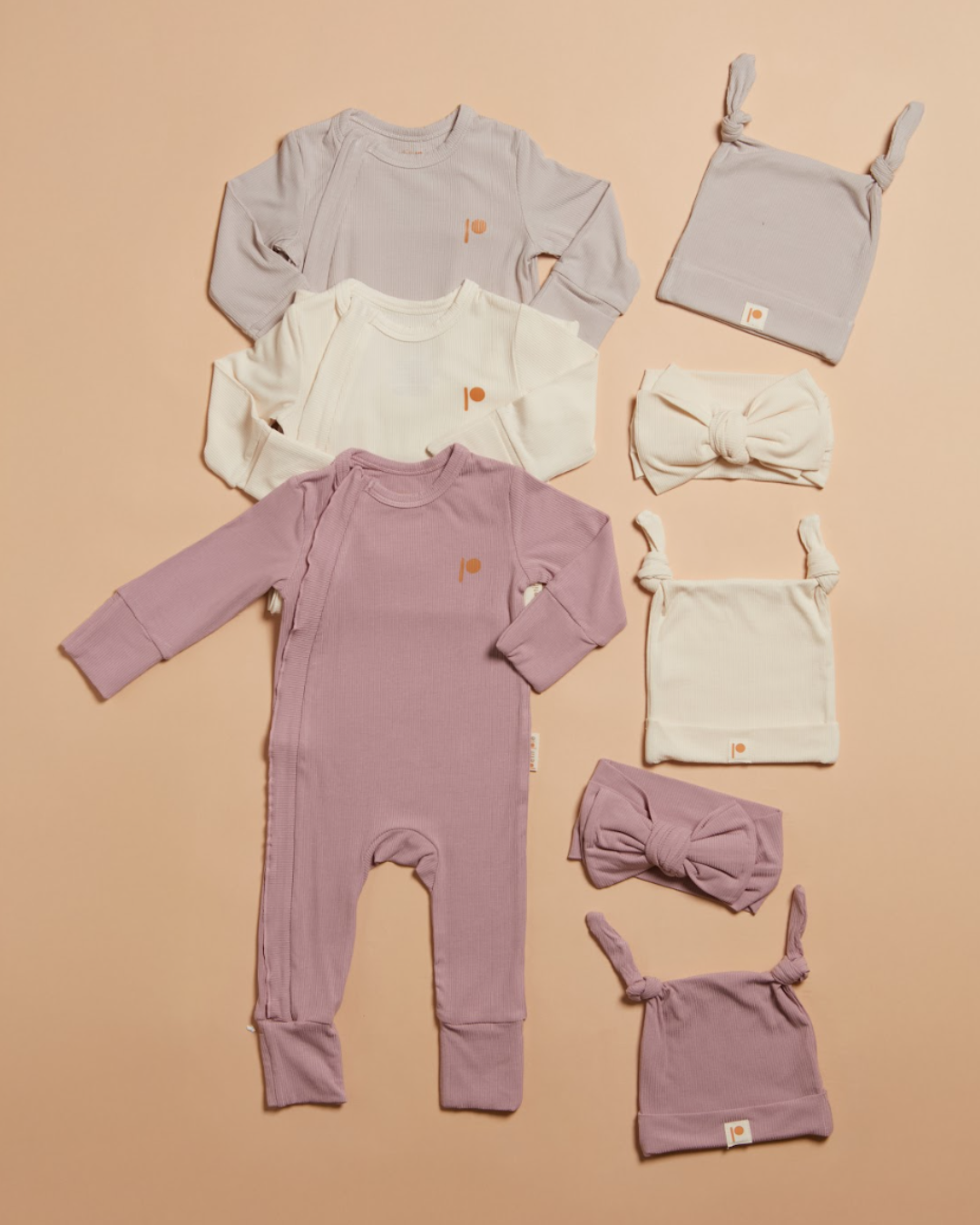 Ribbed Sleepsuit - Beton