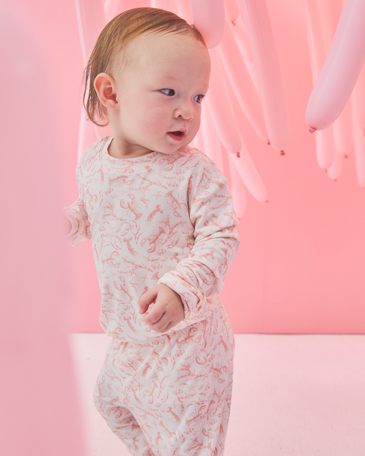 Long Sleeve Pyjamas Set - Pink Reef