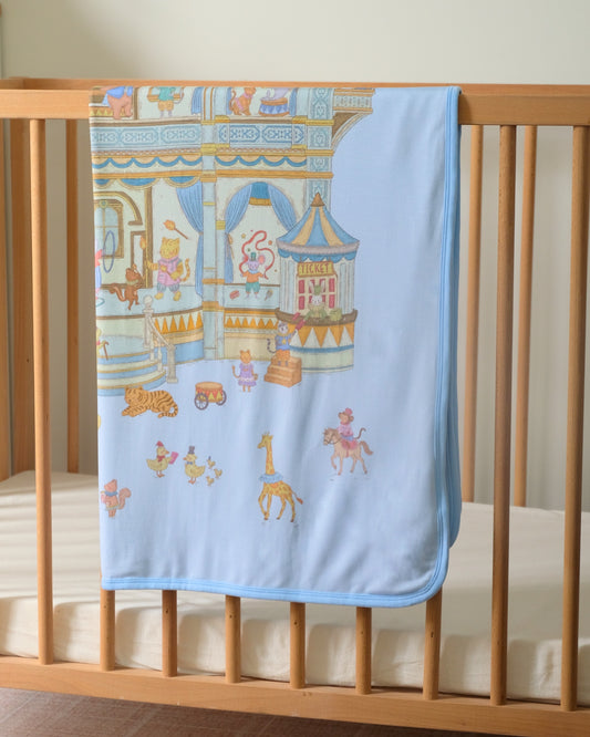 Snug Blanket - Circus Misty Blue
