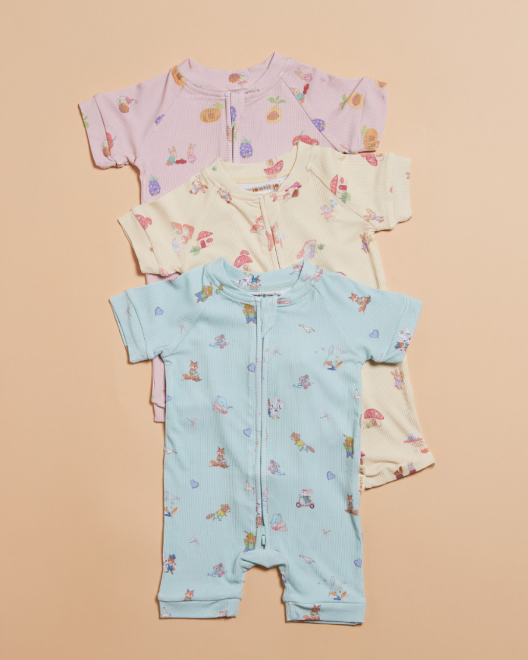 Ribbed Romper - Pistachio