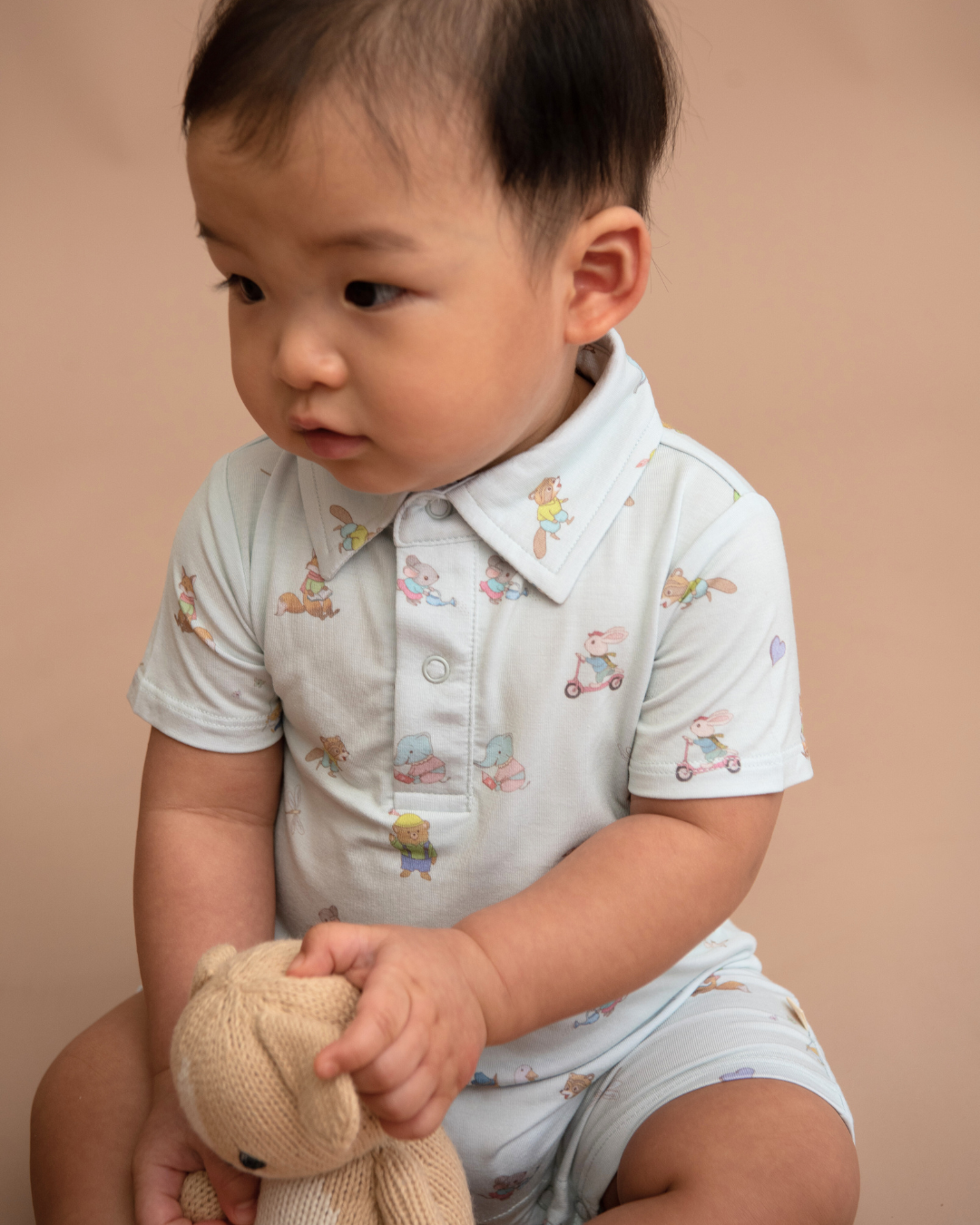 Collared Romper - Mint