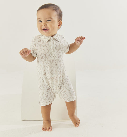 Collared Romper - Stormy Coast