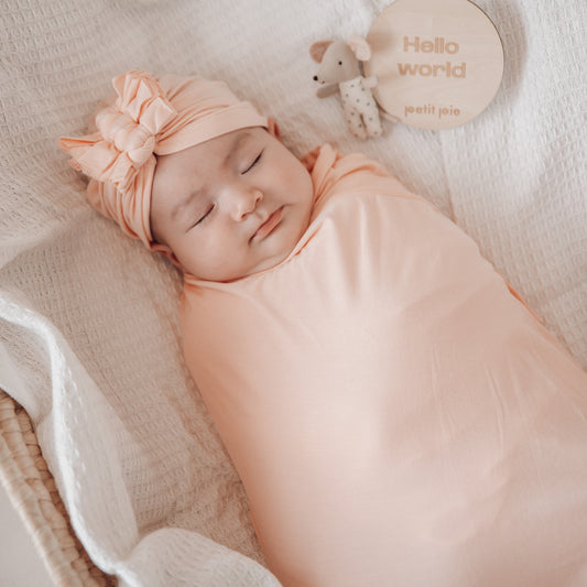 Bamboo Stretch Swaddle - Peach