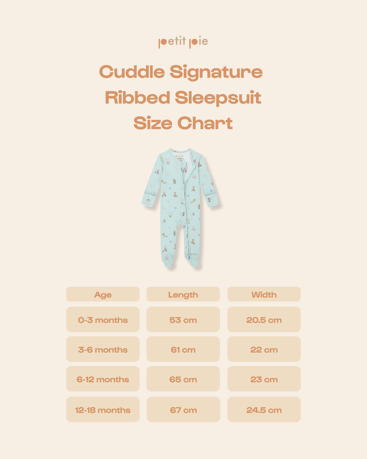 Ribbed Sleepsuit - Mellow Mushroom