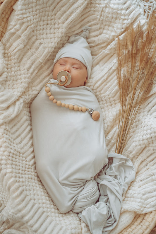 Bamboo Stretch Swaddle - Cloudy Grey