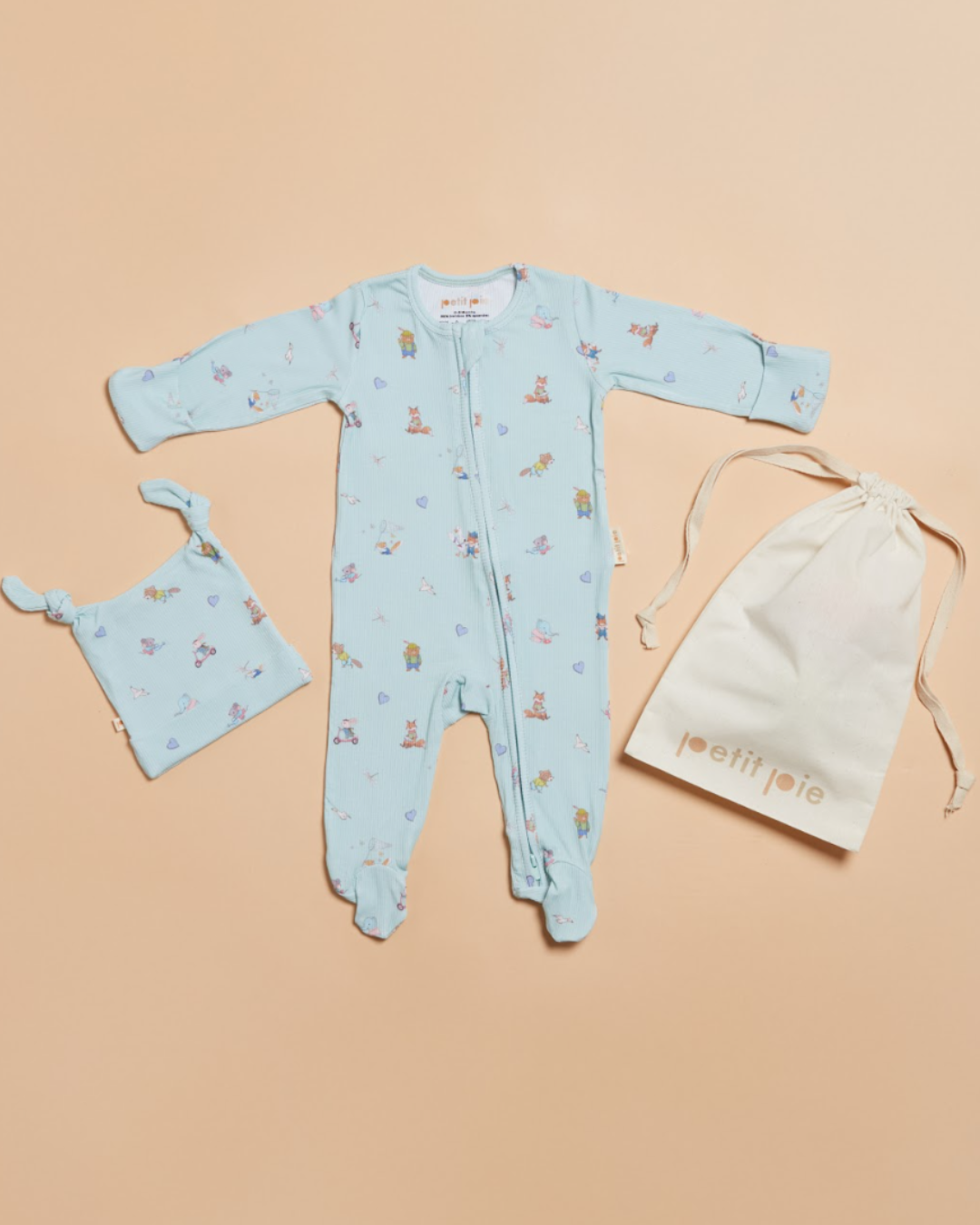 Ribbed Sleepsuit - Pistachio
