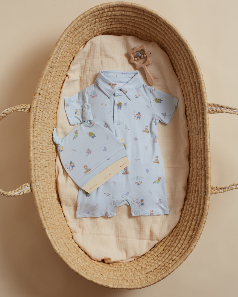 Collared Romper - Mint