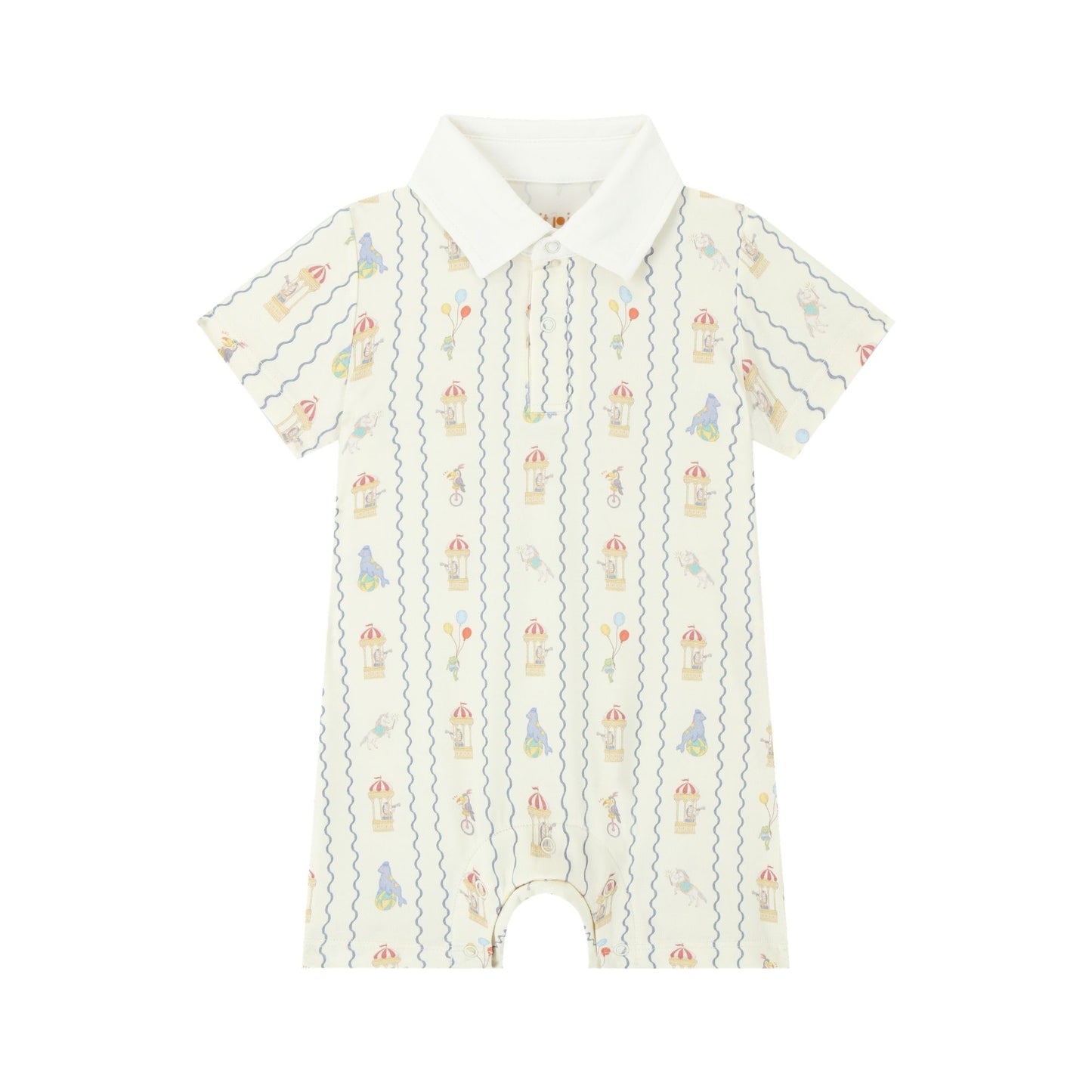 Collared Romper - Cirque Twirl