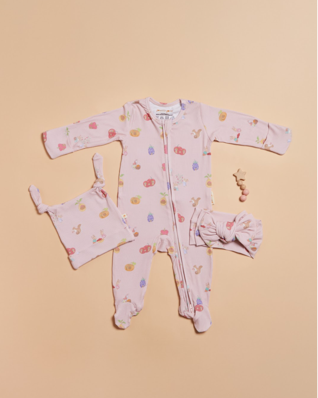 Ribbed Sleepsuit - Fruit Cottage