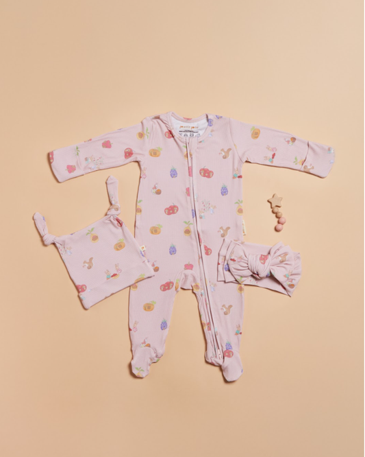 Ribbed Sleepsuit - Fruit Cottage
