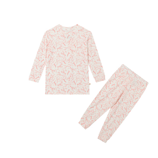 Long Sleeve Pyjamas Set - Pink Reef