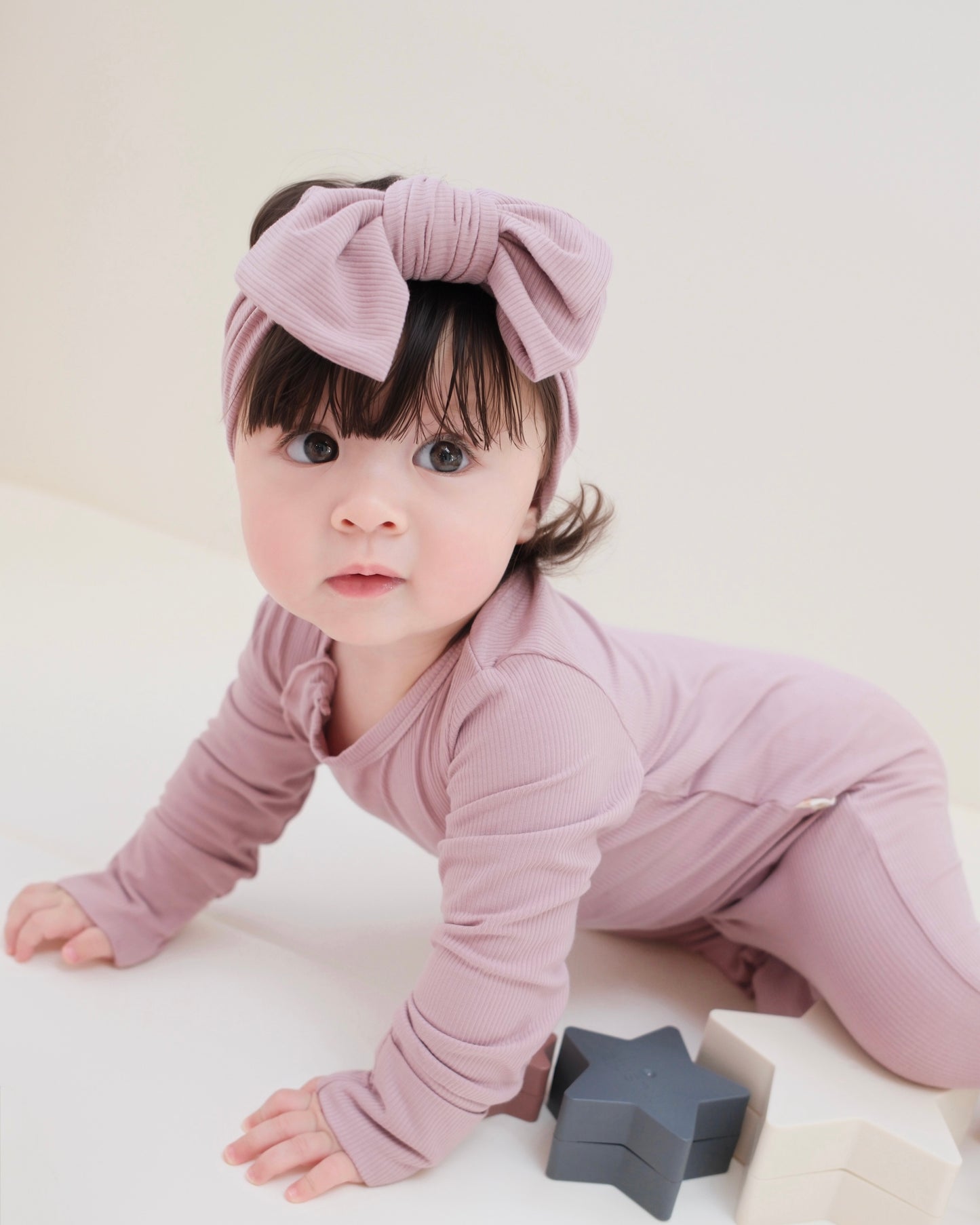 Ribbed Headband - Powder Pink