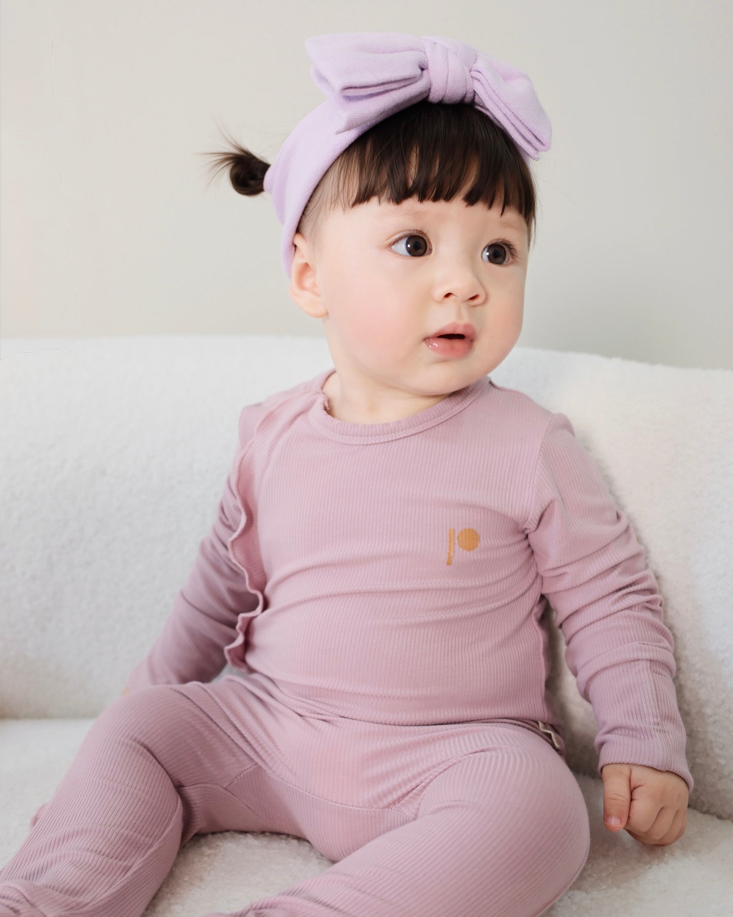 Ribbed Sleepsuit - Powder Pink