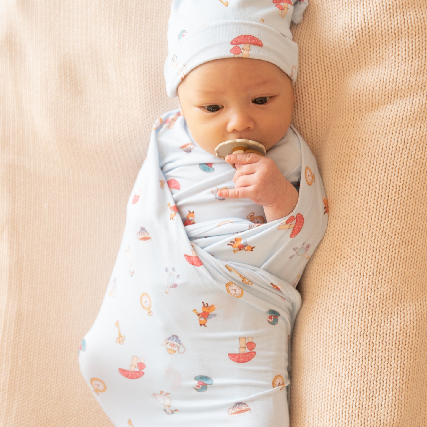 Bamboo Stretch Swaddle - Sky Blue