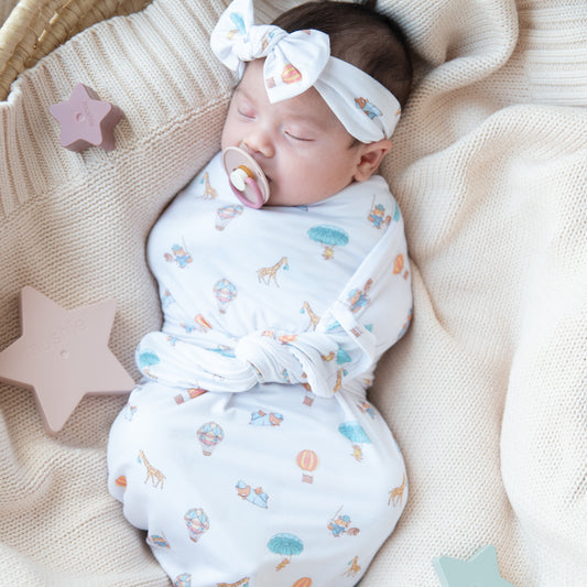 Bamboo Stretch Swaddle - Frost Woodland