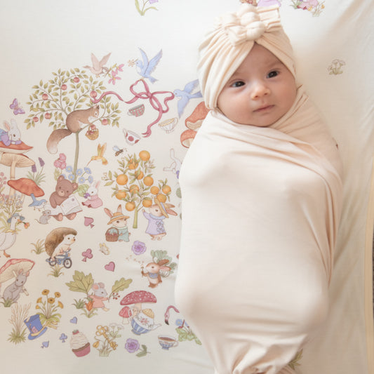 Bamboo Stretch Swaddle - Sand