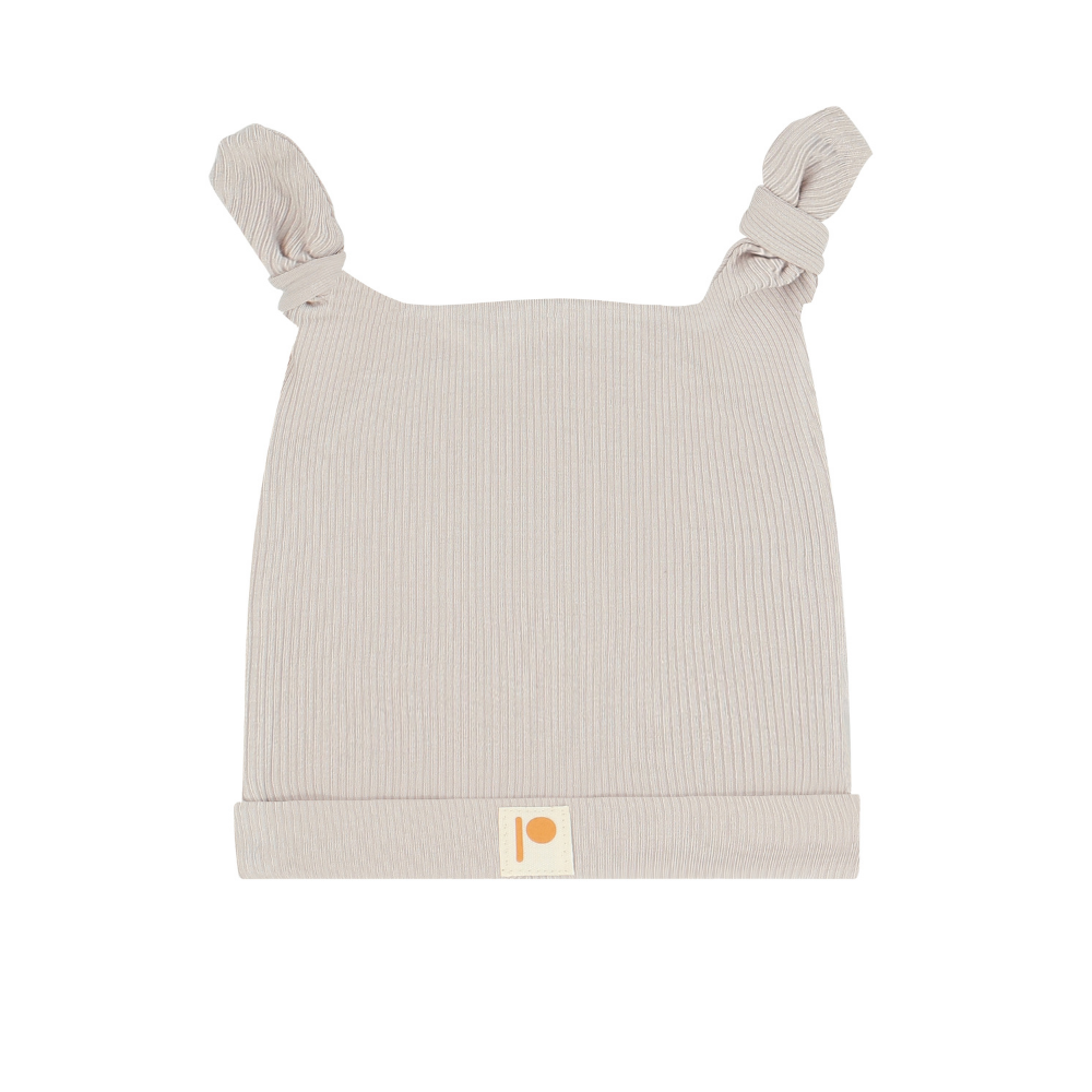 Ribbed Knot Hat - Beton