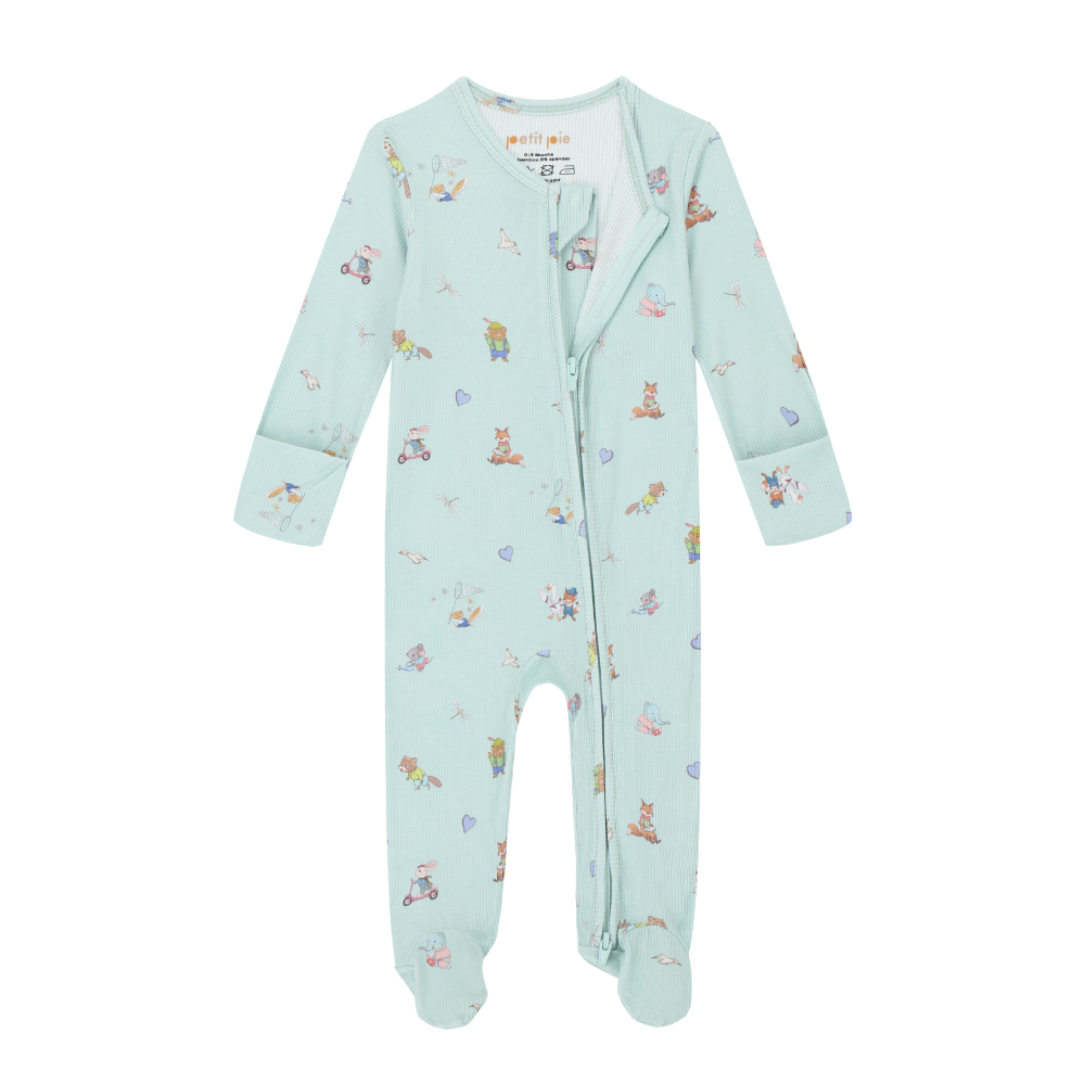 Ribbed Sleepsuit - Pistachio
