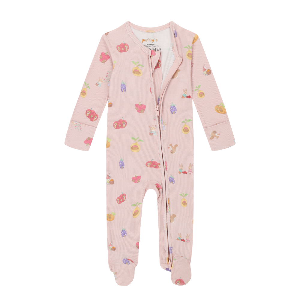 Ribbed Sleepsuit - Fruit Cottage