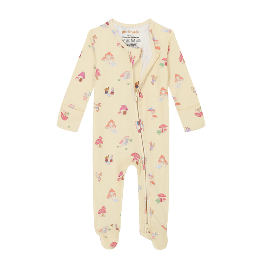 Ribbed Sleepsuit - Mellow Mushroom