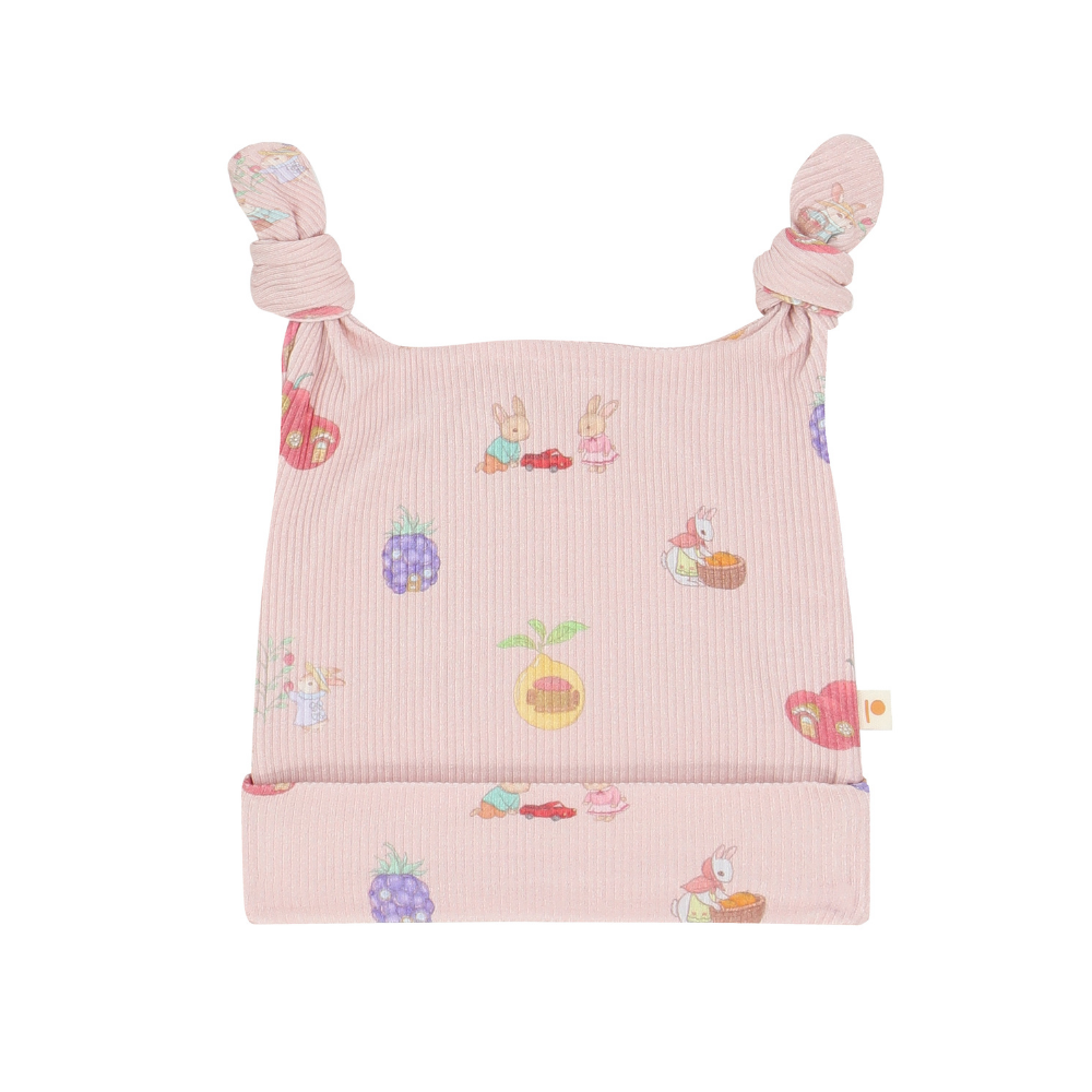 Ribbed Knot hat - Fruit Cottage