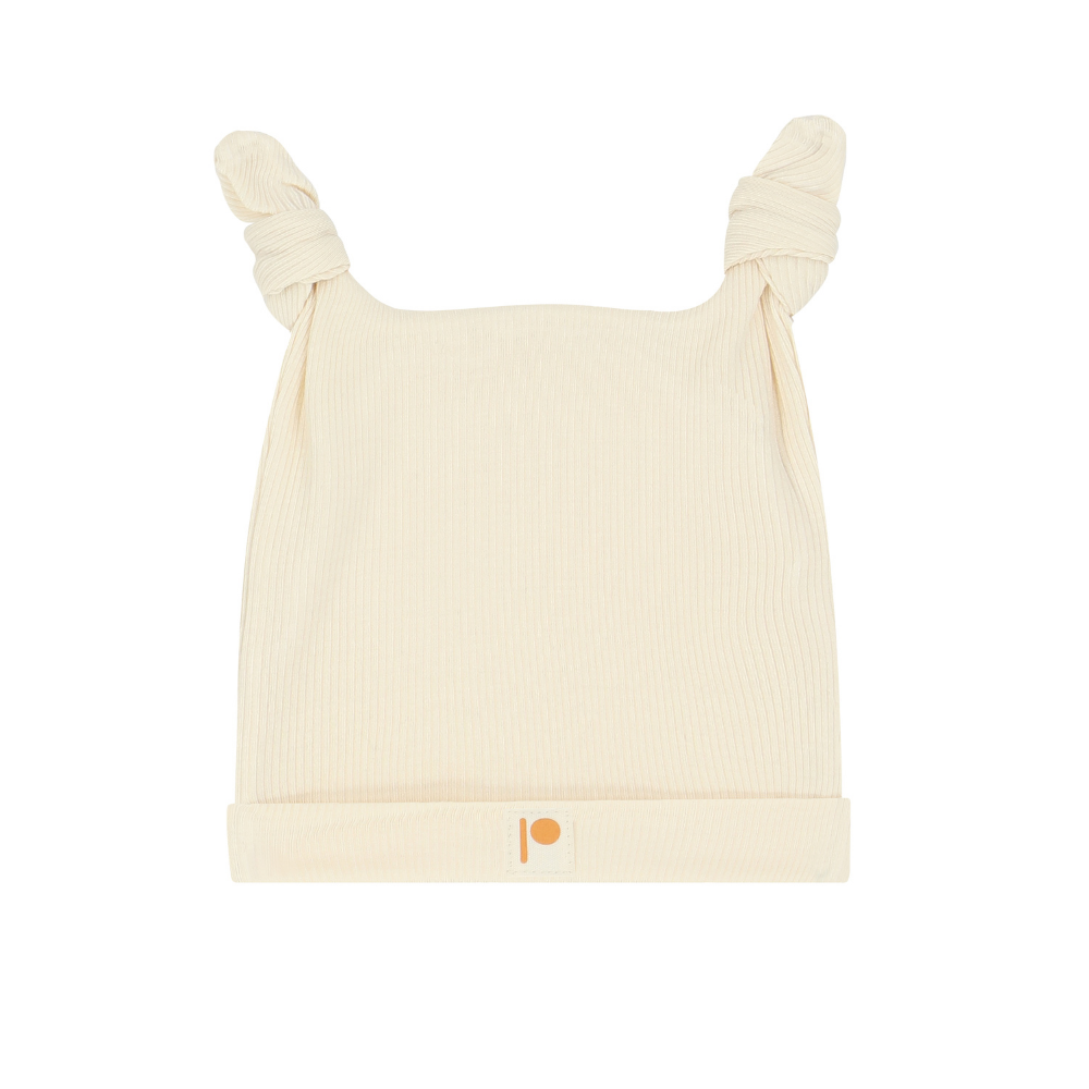 Ribbed Knot Hat - Butter