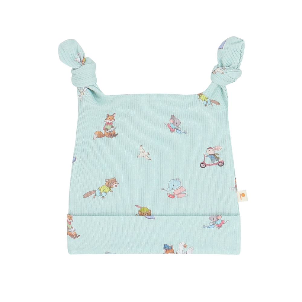 Ribbed Knot hat - Pistachio