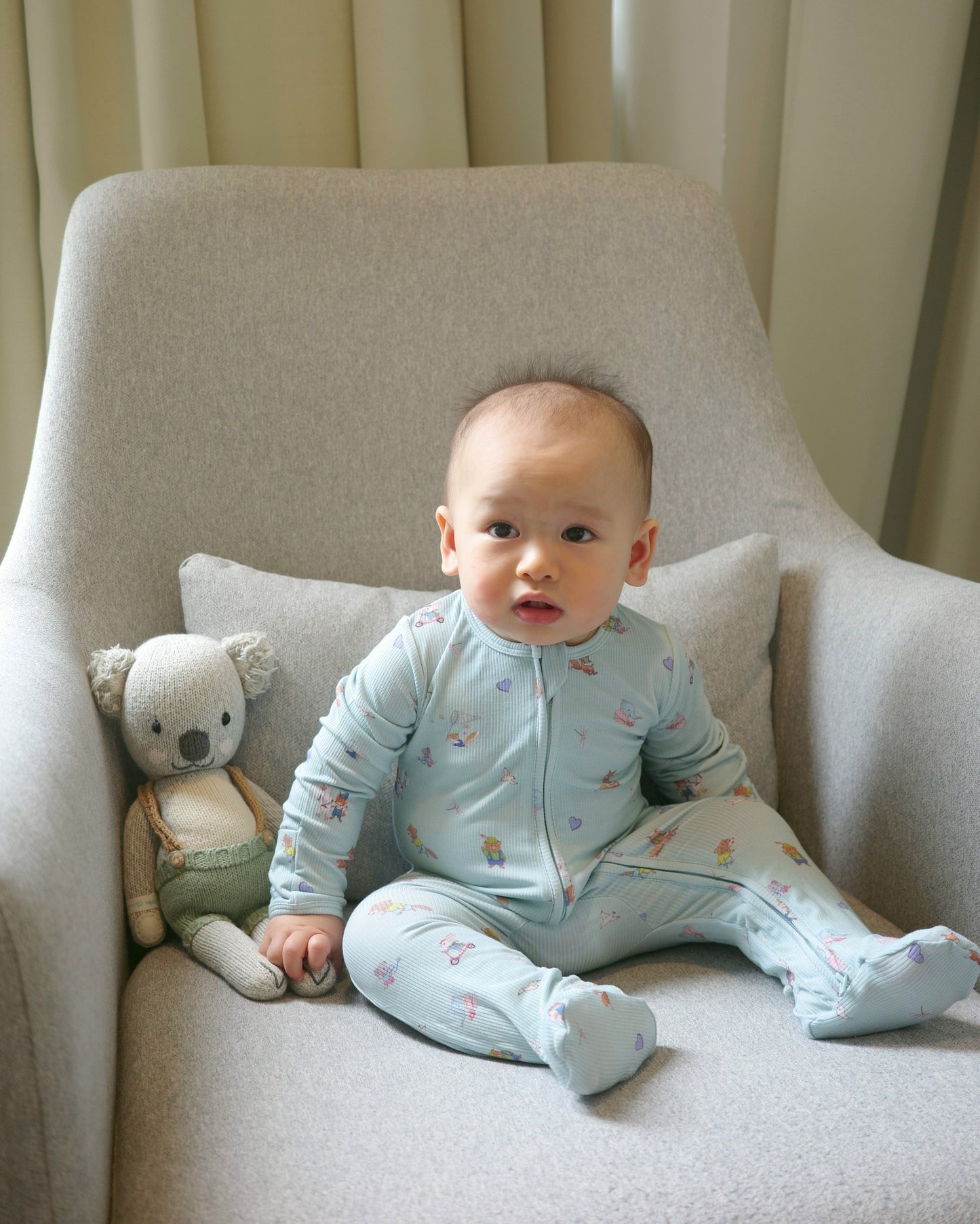 Ribbed Sleepsuit - Pistachio