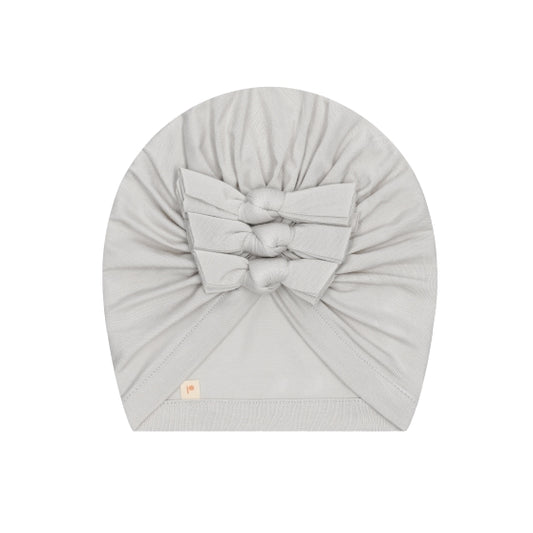 Triple Bow Turban - Cloudy Grey