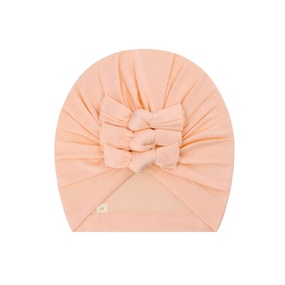 Triple Bow Turban - Peach